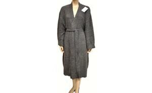 Hotel Collection Luxe Knit Shawl Robe LARGE / EXTRA LARGE Charcoal
